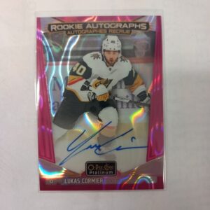 2024-25 O-Pee-Chee Platinum Rookie Autographs Pink Magma Lukas Cormier