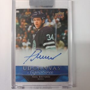 2023-24 Clear Cut UD Canvas Signatures Pavel Mintyukov Auto