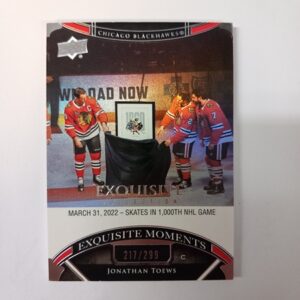 2022-23 Upper Deck Black Diamond Exquisite Collection Jonathan Toews