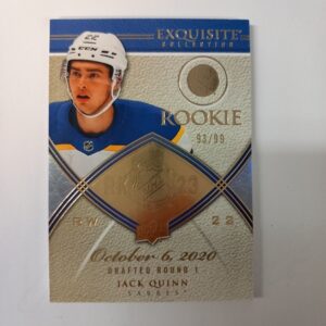 2022-23 Upper Deck Black Diamond Exquisite Collection Jack Quinn Rookie