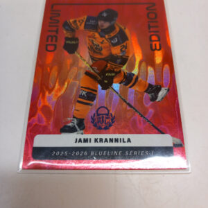 2025-26 SM-Liiga Blueline Series 1, Red Limited Edition Jami Krannila