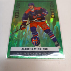 2025-26 SM-Liiga Blueline Series 1, Green Limited Edition Aleksi Matinmikko
