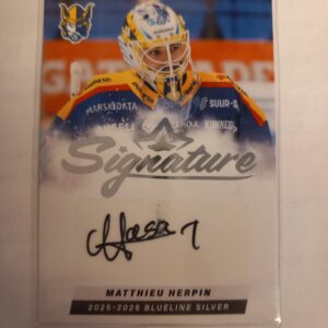 25-26 SM-Liiga Blueline, Silver Signature Matthieu Herpin 67/80