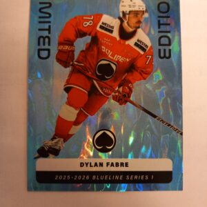 2025-26 SM-Liiga Blueline Series 1, Blue Limited Edition Dylan Fabre