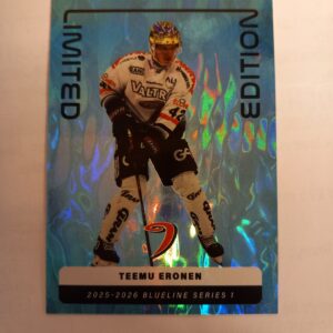 2025-26 SM-Liiga Blueline Series 1, Blue Limited Edition Teemu Eronen
