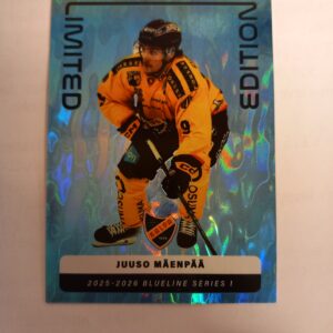 2025-26 SM-Liiga Blueline Series 1, Blue Limited Edition Juuso Mäenpää