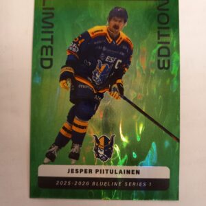 2025-26 SM-Liiga Blueline Series 1, Green Limited Edition Jesper Piitulainen