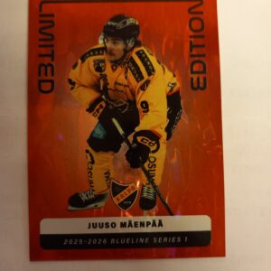 2025-26 SM-Liiga Blueline Series 1, Red Limited Edition Juuso Mäenpää