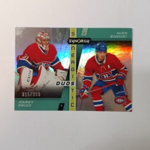 2021-22 UD Synergy Synergistic Duos Carey Price / Nick Suzuki #SD-8 215/999