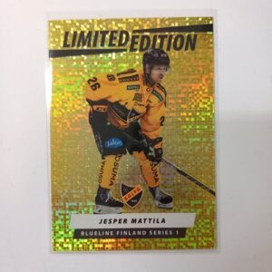 2024-25 Liiga Blueline Series 1 Yellow Limited Edition Jesper Mattila #26 LE-06