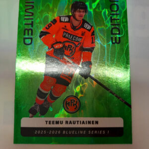 2025-26 Liiga Blueline Series 1 Green Limited Edition Teemu Rautiainen
