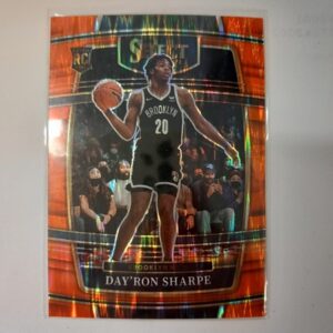 2021-22 Panini Select Concourse Rookie Orange Flash Prizm Day'ron Sharpe #33