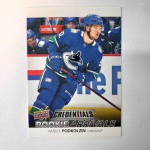 2021-22 UD Credentials Rookie Arrivals Vasily Podkolzin #RA-10