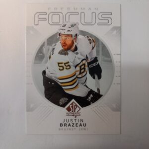 2024-25 UD SP Authentic Freshman Focus Justin Brazeau #FF-35
