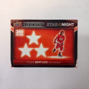 2021-2022 Upper Deck Credentials Star of the Night Rookie Tyler Bertuzzi #3S-9