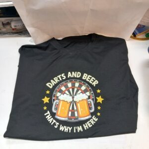 Darts T-paita "Darts & Beer That's Why I'm Here