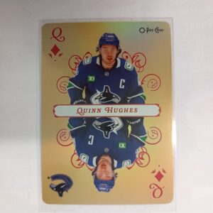 2025-26 UD O-Pee-Chee Playing Card Quinn Hughes Queen Of Diamonds