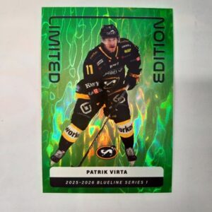 2025-26 Liiga Blueline Series 1 Limited Edition Green Patrik Virta #11 LE-09
