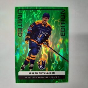 2025-26 Liiga Blueline Series 1 Limited Edition Green Jesper Piitulainen #54 LE-04