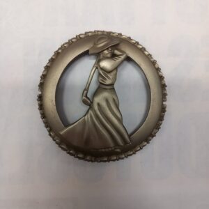Pewter Woman Golfer Trinket
