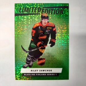 2024-25 SM-Liiga Blueline Series 1 Green Limited Edition Riley Sawchuk #10 LE-08