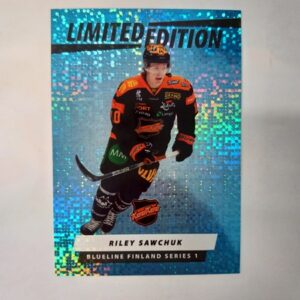 2024-25 SM-Liiga Blueline Series 1 Blue Limited Edition Riley Sawchuk #10 LE-08