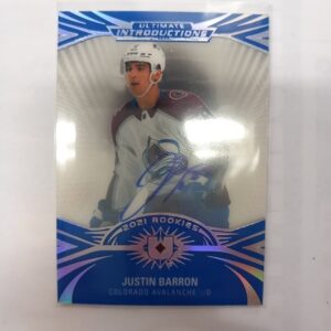 2021-22 Ultimate Collection Introductions Rookies Signature Justin Barron #UI-80