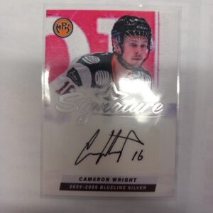 2025-26 SM-Liiga Blueline Series 2 Silver Signature Cameron Wright #16 67/80