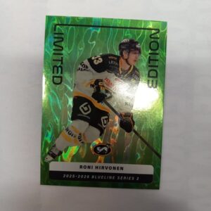 2025-26 SM-Liiga Blueline Series 2 Green Limited Edition Roni Hirvonen #33 LE-09