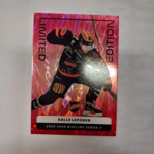 2025-26 SM-Liiga Blueline Series 2 Red Limited Edition Kalle Loponen #43 LE-08