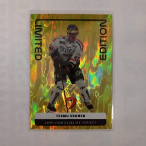 2025-26 SM-Liiga Blueline Series 1 Yellow Limited Edition Teemu Eronen #LE-05