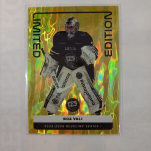 2025-26 SM-Liiga Blueline Series 1 Yellow Limited Edition Noa Vali #LE-15