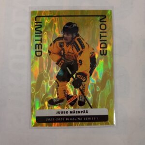 2025-26 SM-Liiga Blueline Series 1 Yellow Limited Edition Juuso Mäenpää #LE-06