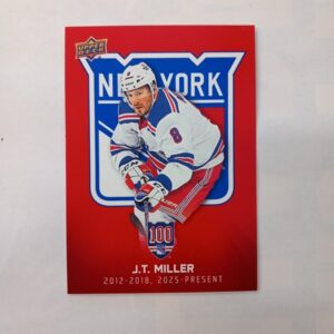 2025-26 UD New York Rangers Centennial Red J.T. Miller #82