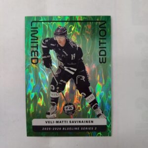 2025-26 SM-Liiga Blueline Series 2 Green Limited Edition Veli-Matti Savinainen #LE-15