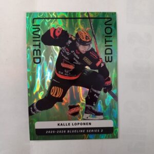 2025-26 SM-Liiga Blueline Series 2 Green Limited Edition Kalle Loponen #LE-08