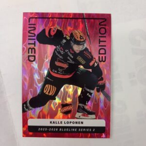2025-26 SM-Liiga Blueline Series 2 Red Limited Edition Kalle Loponen #LE-08