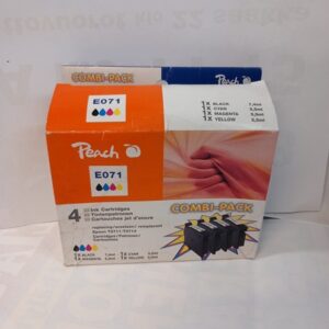 Peach E071 mustekasettipakkaus Epson-tulostimiin
