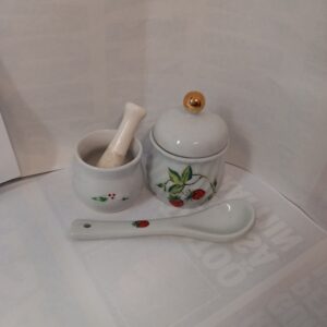 Posliini mansikka hillopurkki kokoelma