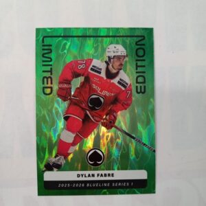 2025-26 SM-Liiga Blueline Series 1 Green Limited Edition Dylan Fabre #LE-16
