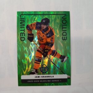 2025-26 SM-Liiga Blueline Series 1 Green Limited Edition Jami Krannila #LE-10