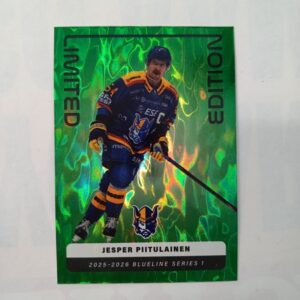 2025-26 SM-Liiga Blueline Series 1 Green Limited Edition Jesper Piitulainen #LE-04