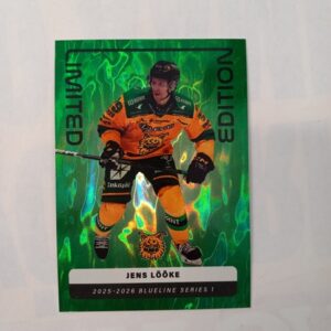 2025-26 SM-Liiga Blueline Series 1 Green Limited Edition Jens Lööke #LE-03
