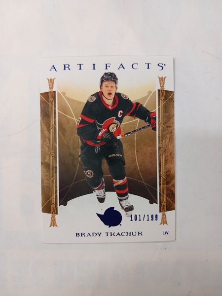2022-23 Upper Deck Artifacts Royal Blue Brady Tkachuk #112 101/199