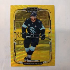 2025-26 O-Pee-Chee Platinum Neon Yellow Surge Chandler Stephenson #19
