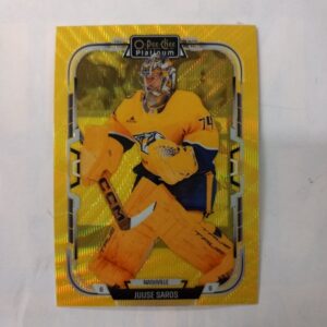 2025-26 O-Pee-Chee Platinum Neon Yellow Surge Juuse Saros #195