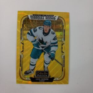 2025-26 O-Pee-Chee Platinum Marquee Rookie Neon Yellow Surge Luca Cagnoni #249