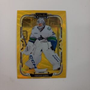2025-26 O-Pee-Chee Platinum Neon Yellow Surge Thatcher Demko #179