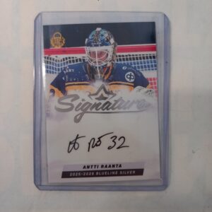 2025-26 SM-Liiga Blueline Series 2 Silver Signature Antti Raanta #32 10/80