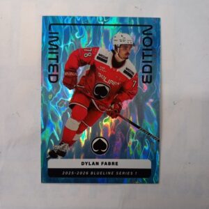 2025-26 SM-Liiga Blueline Series 1 Blue Limited Edition Dylan Fabre #LE-16